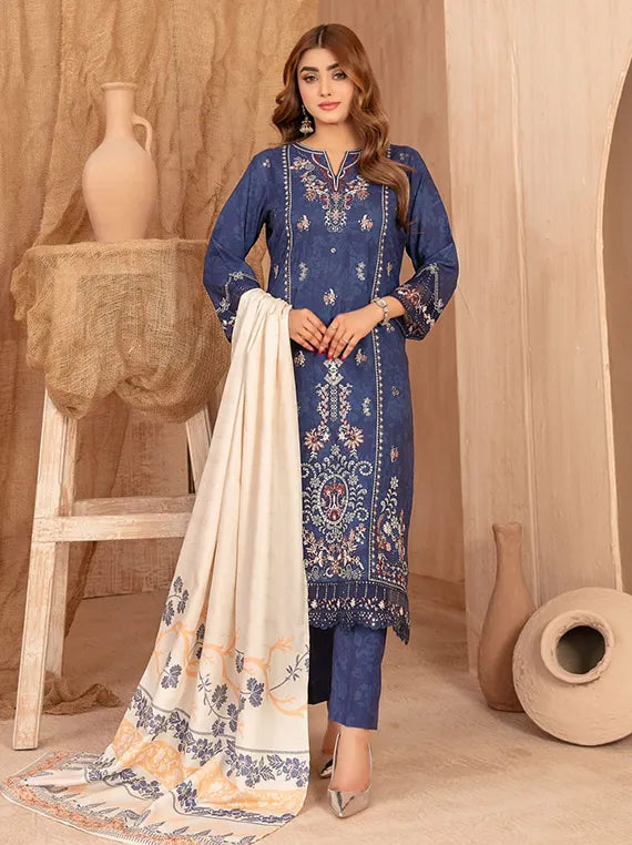 Cassa by Tawakkal Fabrics Embroidered Dhanak Collection 2025 (D-5397)