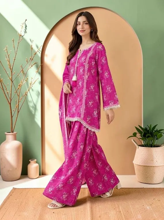 Chah Rangi Premium Khaddar Print Collection'26 (D-10)