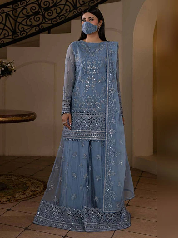 Chandni by Flossie Embroidered Chiffon Unstitched Collection 2026 (CH-103)