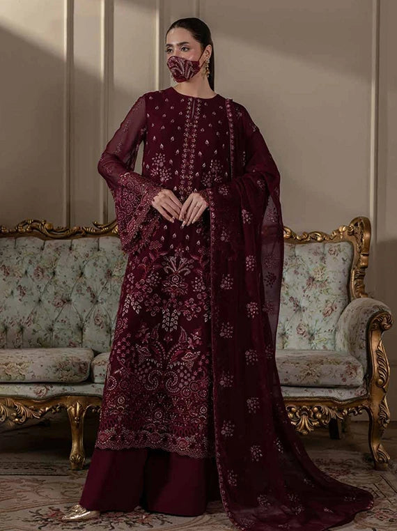 Chandni by Flossie Embroidered Chiffon Unstitched Collection 2026 (CH-107)