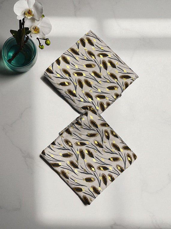 Chilly Weather Gold Glitter Printed Marina Edit25 (IS41-17)