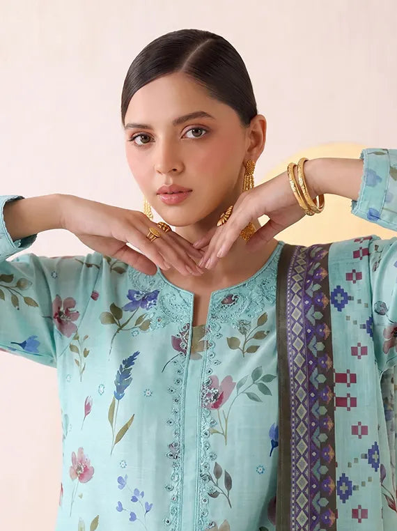 Cocktail by Fantak Unstitched Silk Slub Karandi Collection'26 V-1017 (D-01)