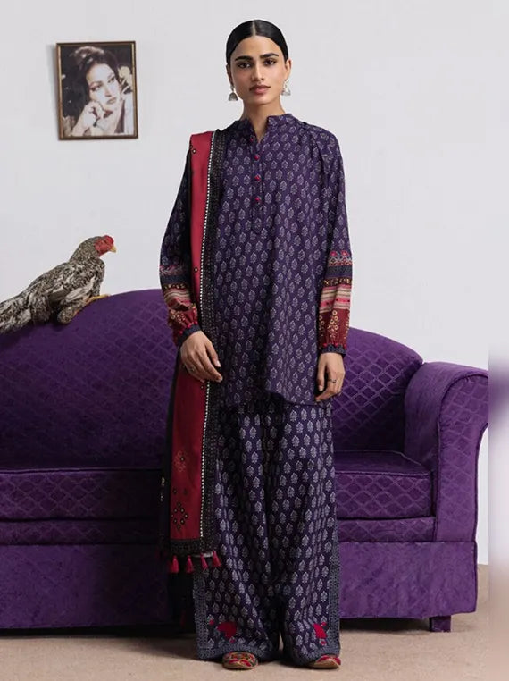 Coco Printed Linen Unstitched Collection'26 Vol-04 (Anika-3B)