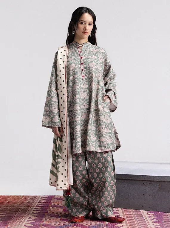 Coco Printed Linen Unstitched Collection'26 Vol-04 (Elowen-7A)