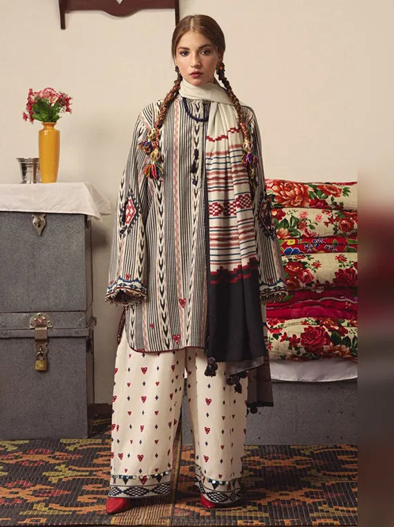 Coco Printed Linen Unstitched Collection'26 Vol-04 (Leela-10A)