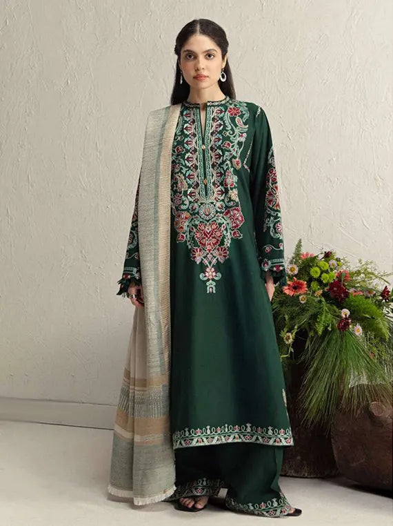 Coco by Zara Shahjahan Winter Embroidered Unstitched Collection'26 (OCHRE-2B)