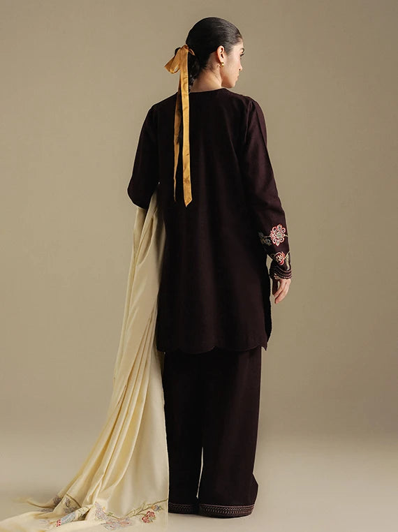 Coco By Zara Shahjahan Winter Khaddar Collection 2026 (Berry-3A)