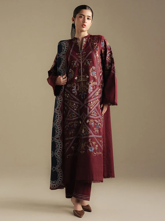 Coco By Zara Shahjahan Winter Khaddar Collection 2026 (Coral-4B)