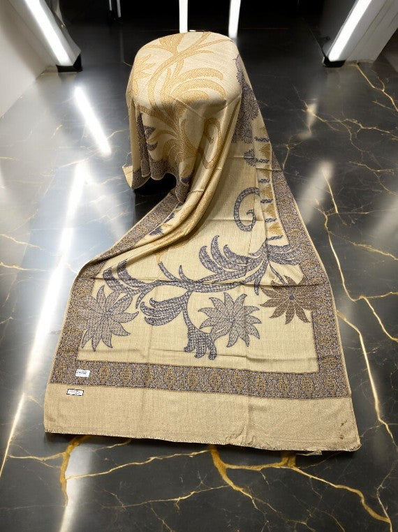 Cold Season Multi 4 Border Jall Wool Shawl Edit 2025 Vol-25DS13 (25DS13-05)