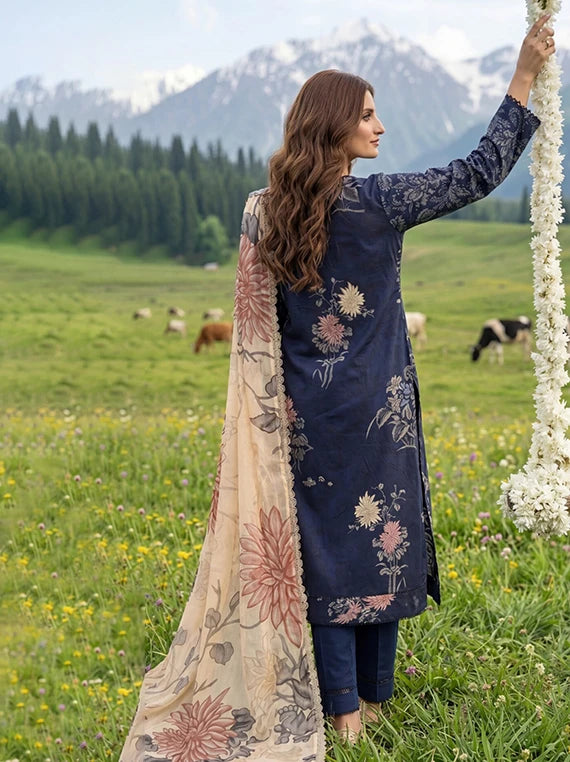 Colors by Alzohaib Lawn with Chiffon Dupatta Collection 2026 (D-03)
