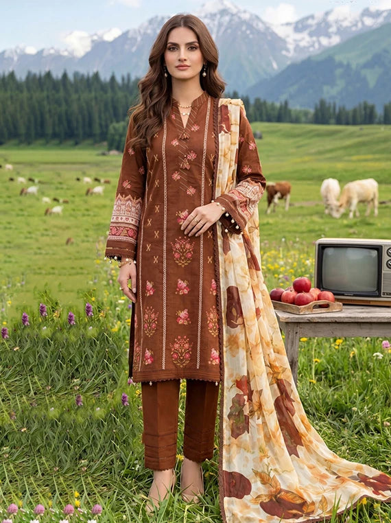 Colors by Alzohaib Lawn with Chiffon Dupatta Collection 2026 (D-05)