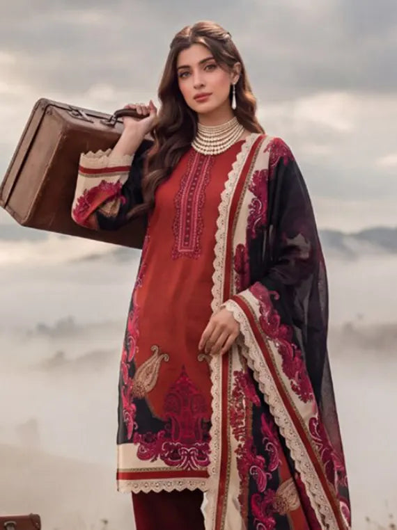 Colors by Alzohaib Linen Unstitched Printed Collection'26 V-02 (D-02)