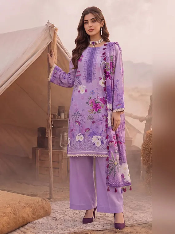 Colors by Alzohaib Linen Unstitched Printed Collection'26 V-02 (D-08)