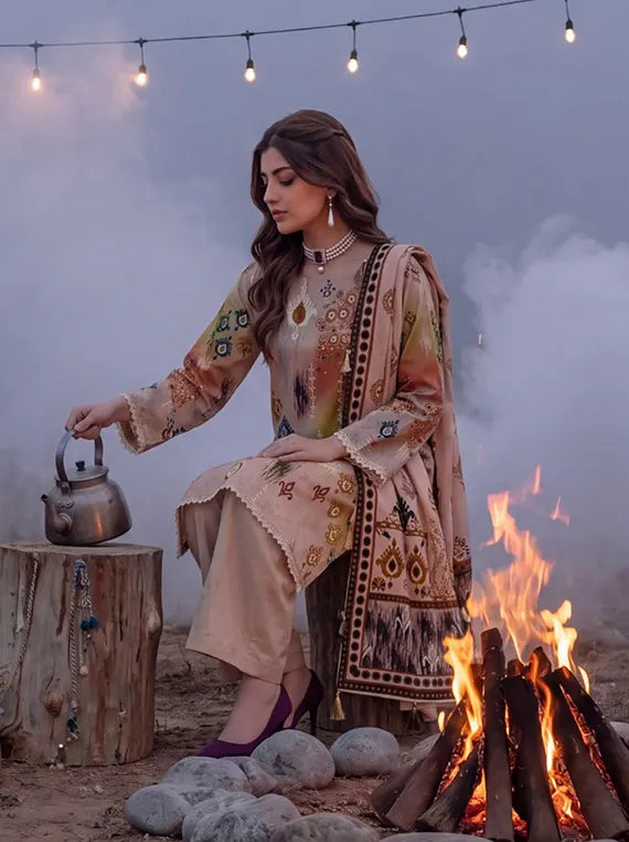 Colors by Alzohaib Linen Unstitched Printed Collection'26 V-02 (D-09)