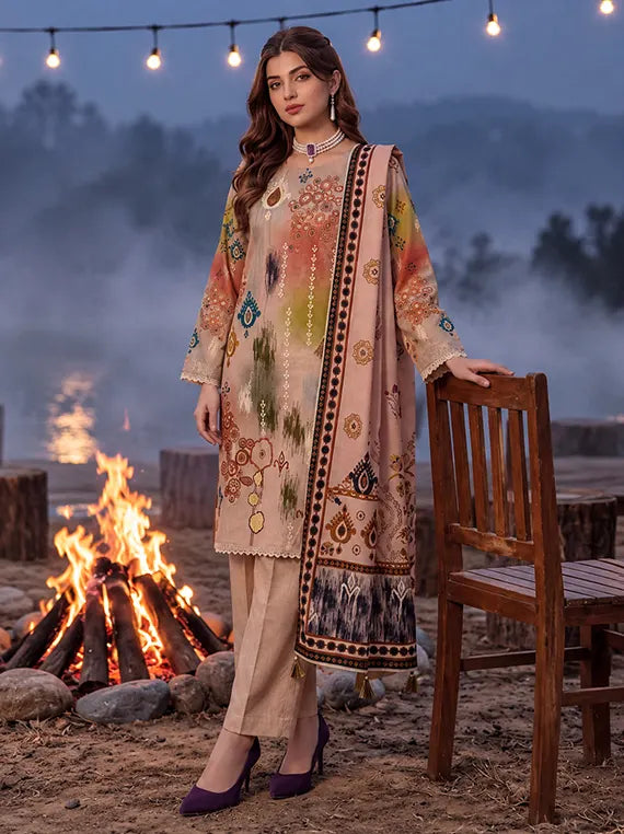 Colors by Alzohaib Linen Unstitched Printed Collection'26 V-02 (D-09)