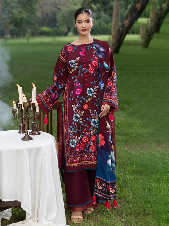 Colors by Alzohaib Printed Linen Unstitched Collection'26 (D-01)