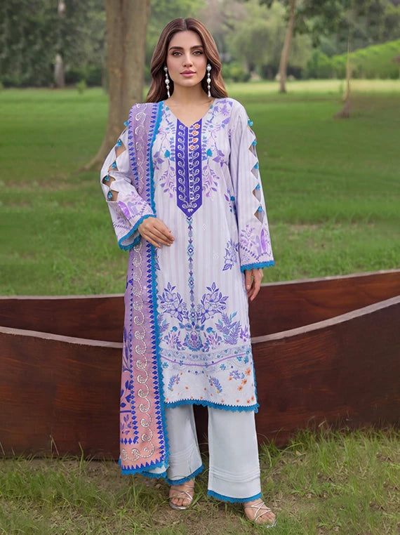 Colors by Alzohaib Printed Linen Unstitched Collection'26 (D-06)