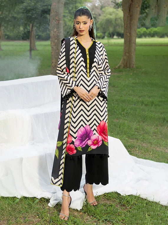 Colors by Alzohaib Printed Linen Unstitched Collection'26 (D-10)