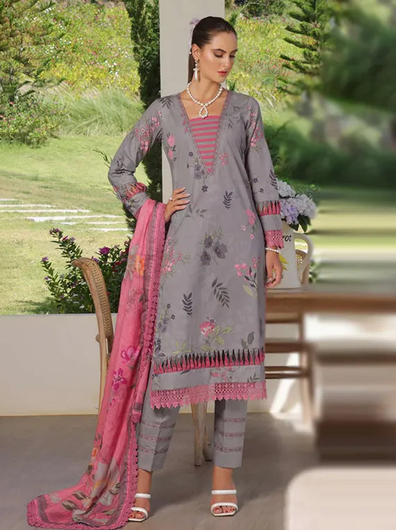 Colors Digital Printed Cambric Collection 2025 by Alzohaib (CDC-25-07)