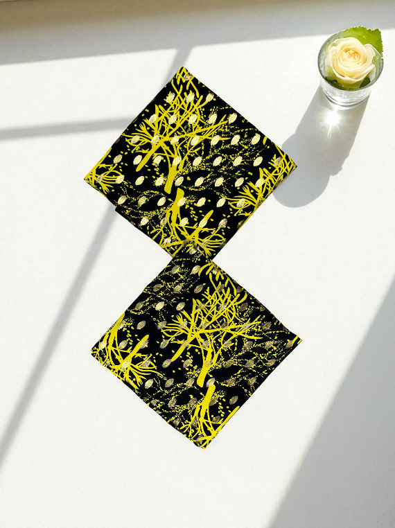 Cozy Charm Printed Stone Gold Linen Edit25 (SH29-01)