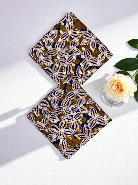 Cozy Charm Printed Stone Gold Linen Edit25 (SH29-07)