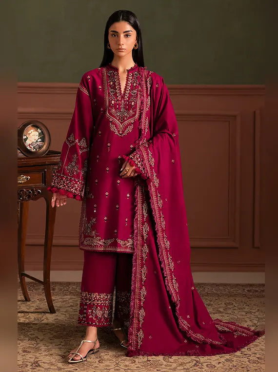 Crafted in Winter by Gul Ahmed Linen Unstitched Collection'26 (SP-62044)