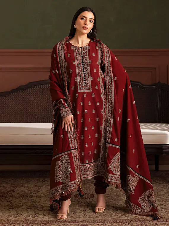 Crafted in Winter by Gul Ahmed Linen Unstitched Collection'26 (SP-62061)