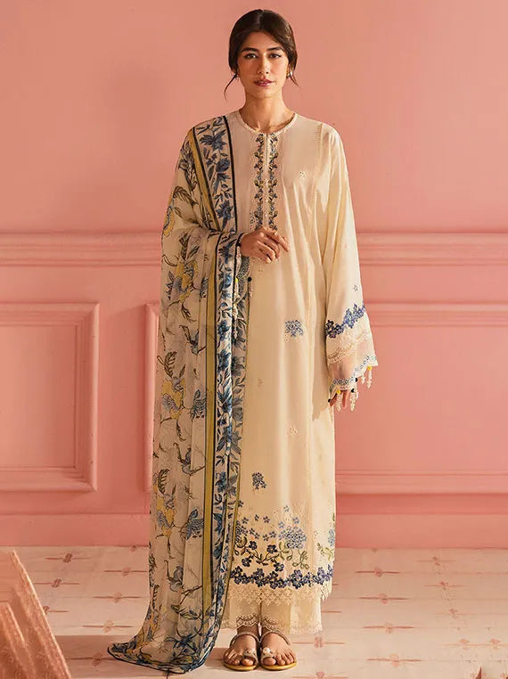 Cross Stitch Premium Lawn Collection 2025 (01-BLUE ALLURE)