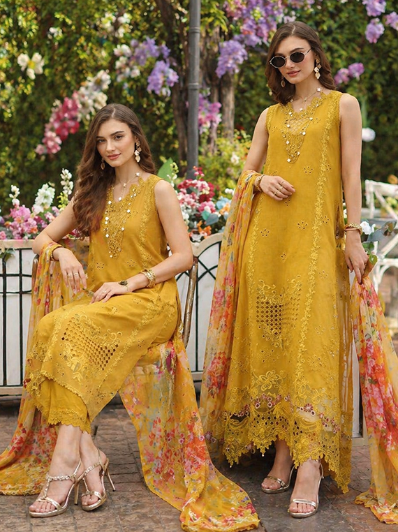 Noor Eid Luxe Prints Khaas Lawn Collection 2026 by Saadia Asad (D-10 Amber)
