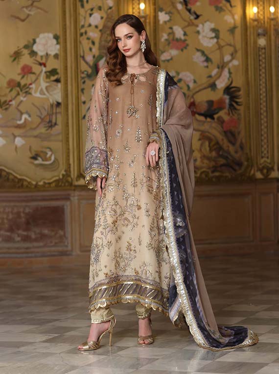 Majestic Muse Wedding Collection 2026 by Umar Poshak (Noor-by-Saadia-D-02-Beige)