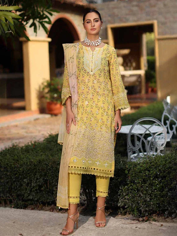 DARIA by Riaz Arts Embroidered Lawn Collection 2026 (D-01)