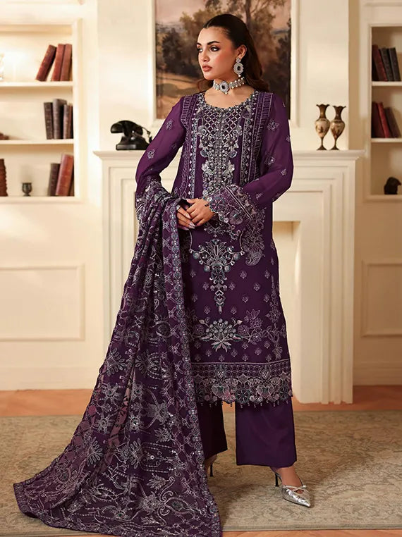 DASTAN by Ramsha Embroidered Chiffon Collection 2025 Vol-04 (T-406)