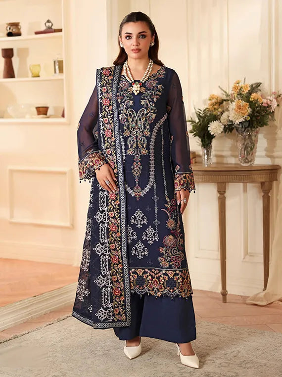 DASTAN by Ramsha Embroidered Chiffon Collection 2025 Vol-04 (T-408)