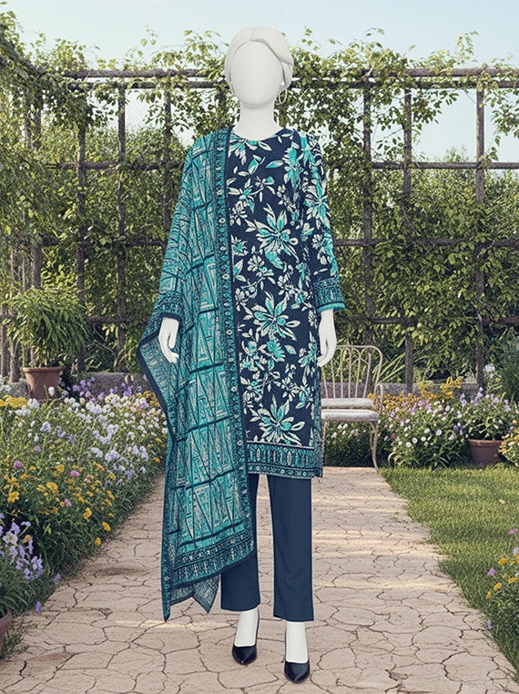DHAAGE Printed Lawn By ABC Collection 2026 (D-01)