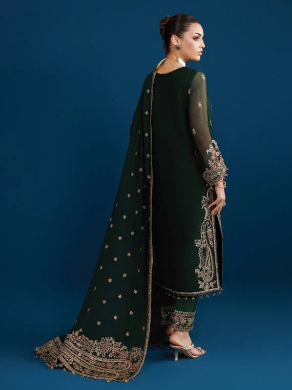 DUA by Alizeh Embroidered Chiffon Collection 2026 Vol-05 (02-Regal Green)