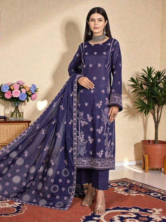 Dastak by Eleganza Embroidered Slub Lawn Collection 2026 Vol-05 (EG-749)