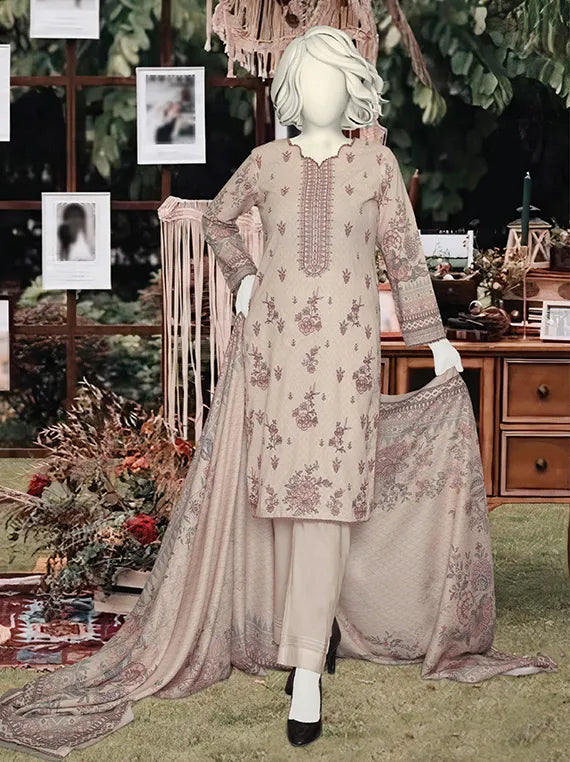 Dastoor by ABC Embroidered Peach Slub Collection 2025 (D-1240)