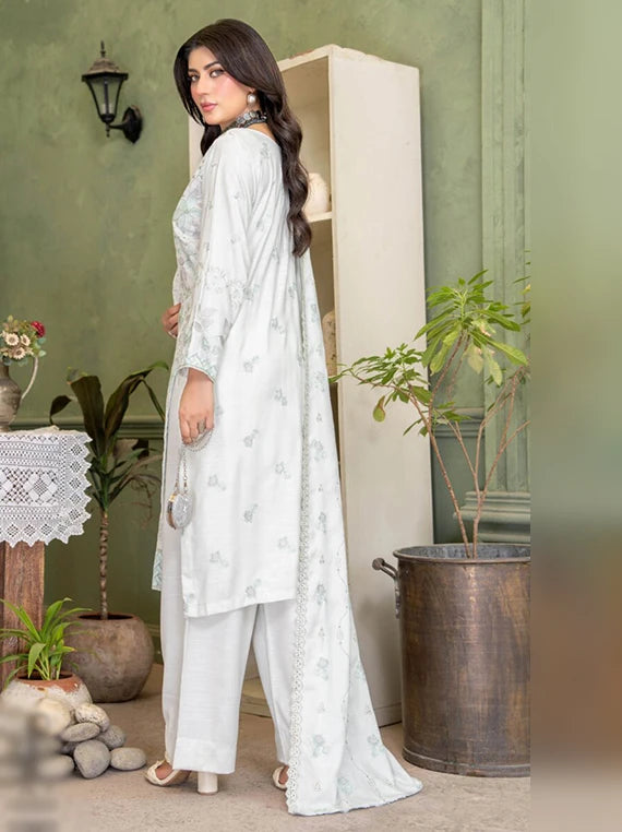 Deeda Zaib Unstitched Embroidered Yarn Peach Collection'26 by Riaz Arts (D-05)
