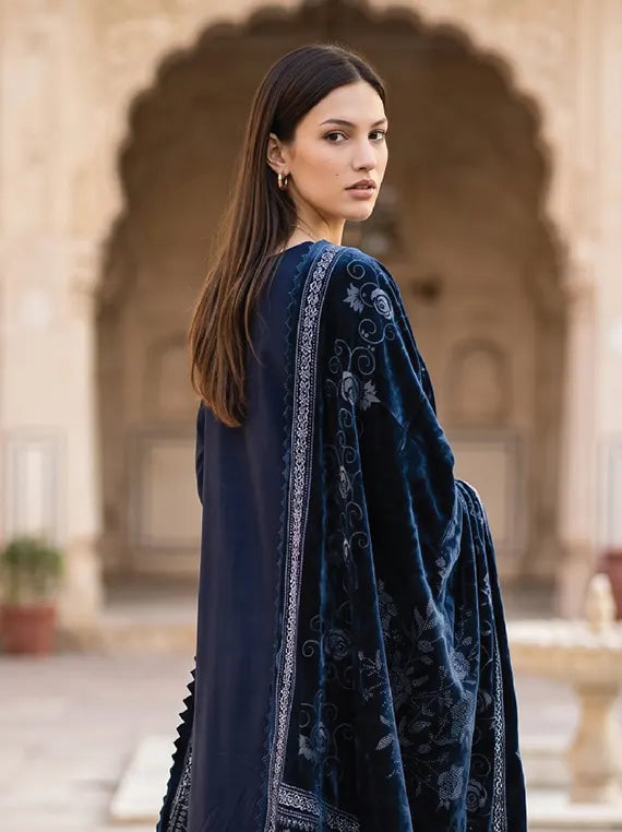 Dehleez By Celts Plachi Shawl Unstitched Collection'26 (D-09)