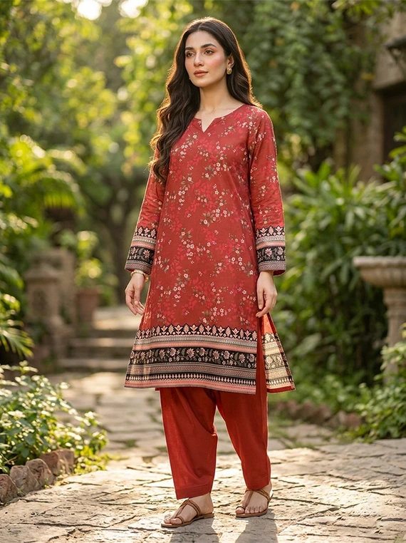 Delicate Flowers Printed Lawn Edit 2026 Vol-FA13 (D-05)
