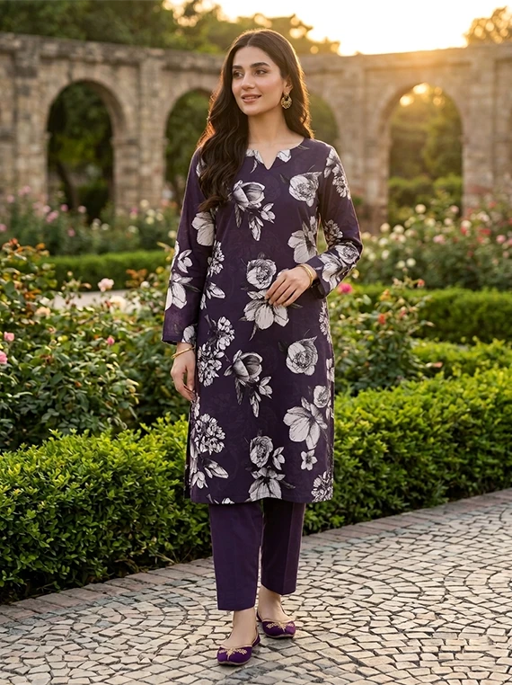 Delicate Flowers Printed Lawn Edit 2026 Vol-FA13 (D-07)