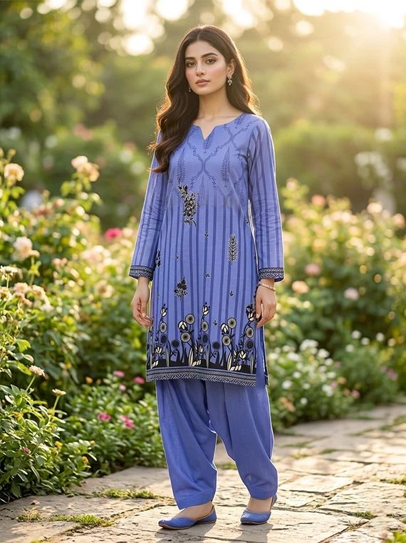 Delicate Flowers Printed Lawn Edit 2026 Vol-FA13 (D-13)