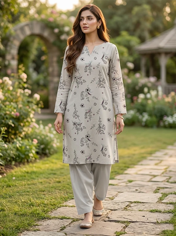 Delicate Flowers Printed Lawn Edit 2026 Vol-FA13 (D-17)