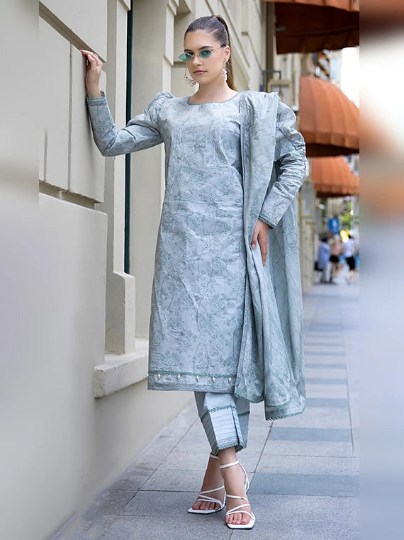 Dhagakari by Alzohaib Embroidered Winter Cotton Unstitched Collection'26 (D-08)