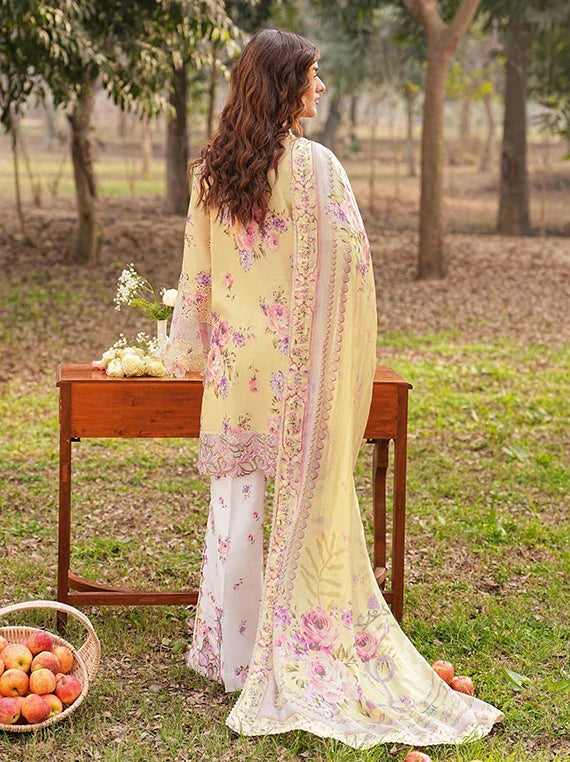 Dhanak Luxury by Ramsha Embroidered Lawn Collection 2026 (DH-105)