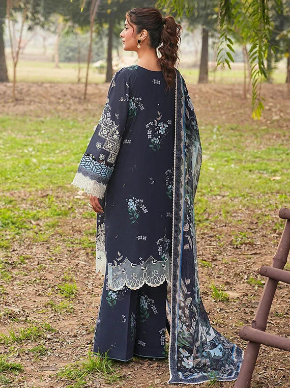 Dhanak Luxury by Ramsha Embroidered Lawn Collection 2026 (DH-107)