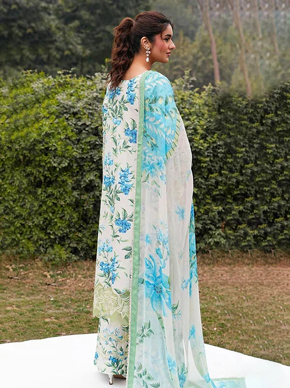 Dhanak Luxury by Ramsha Embroidered Lawn Collection 2026 (DH-109)