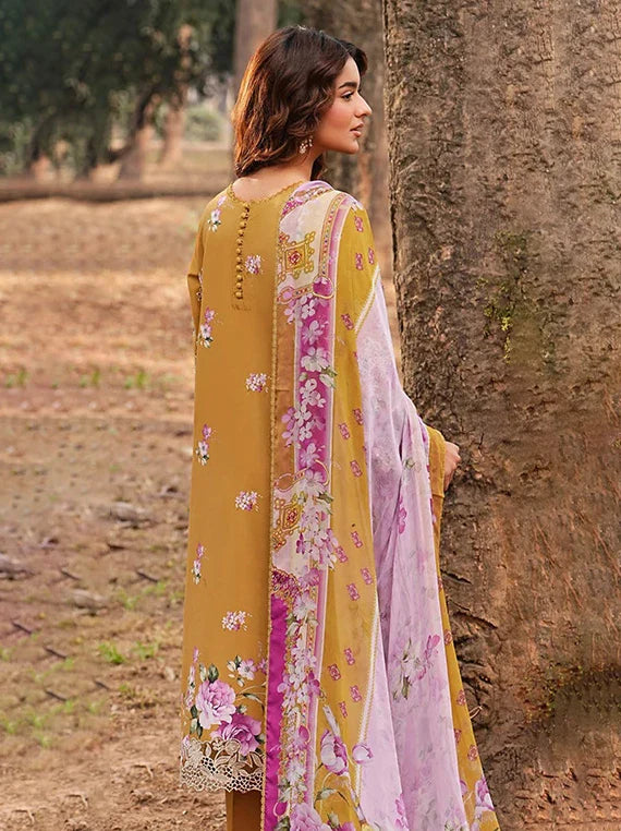 Dhanak Luxury by Ramsha Embroidered Lawn Collection 2026 (DH-110)