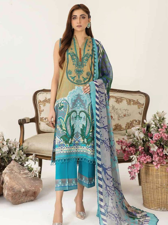 Digital Embroidered Lawn Collection 2023 By Johra Zarim