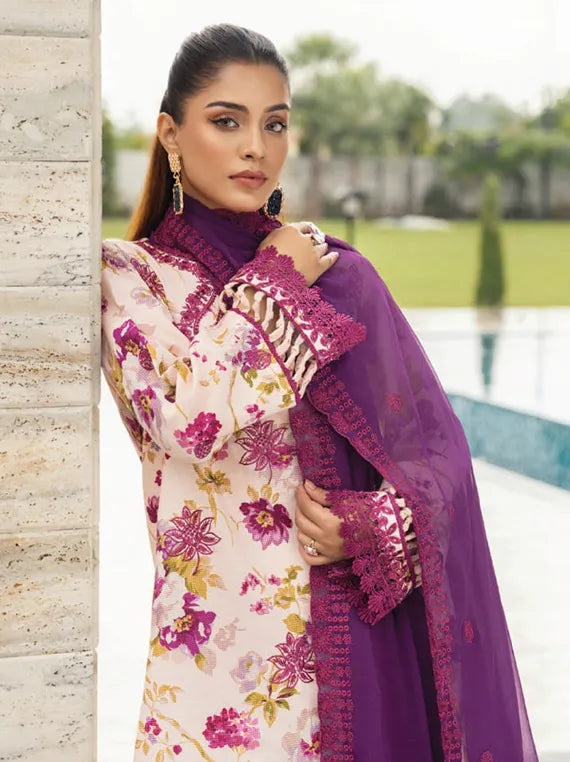 Diva Embroidered Karandi Collection 2024 By HumDum (D-02)